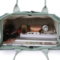 New Canvas Shoulder Bag Women Large Capacity Multi-pocket Handbags Casual Crossbody Shopper Bags For Students