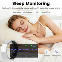 Smart Fitness Ring with Sleep, Stress and Heart Rate Tracking