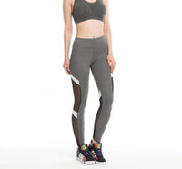 Fitness sports leggings two-section mesh high waist elastic breathable hip yoga clothes
