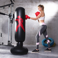 Inflatable Punching Bag - 63" Freestanding Boxing Bag for Home Fitness