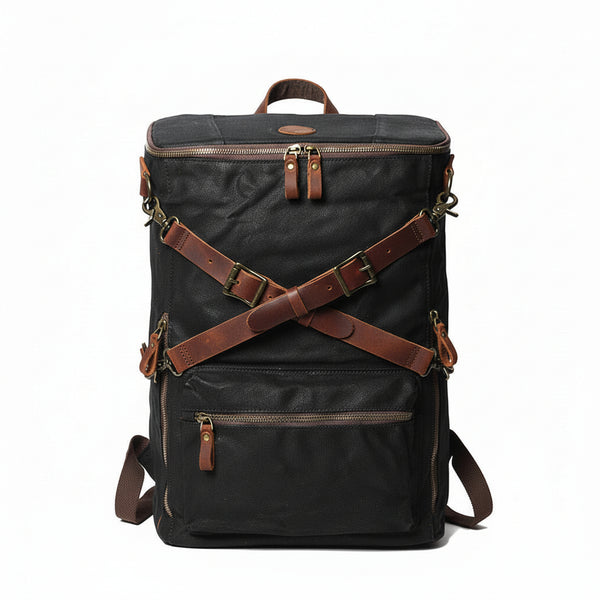Men's Vintage Leather Canvas backpack