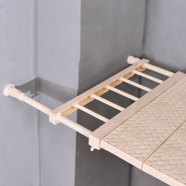 Wall-Mounted Kitchen Storage Rack - Adjustable Closet Organizer Shelf