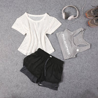 Fitness Sports Suit Women Summer Fast Dry Running Gym Yoga Clothes