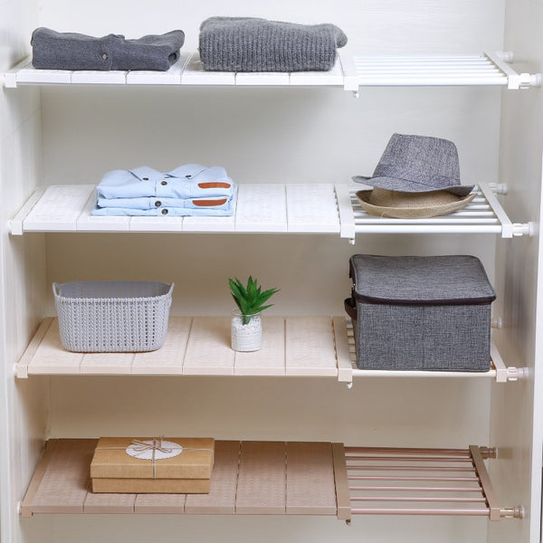 Wall-Mounted Kitchen Storage Rack - Adjustable Closet Organizer Shelf