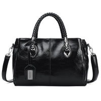 Oil wax leather women's bag