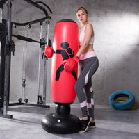 Inflatable Punching Bag - 63" Freestanding Boxing Bag for Home Fitness