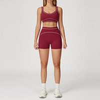 Color-Block Fleece Yoga Set