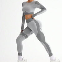 Butt-Lifting Yoga Pants And Back-Slimming Long-Sleeve Top Set