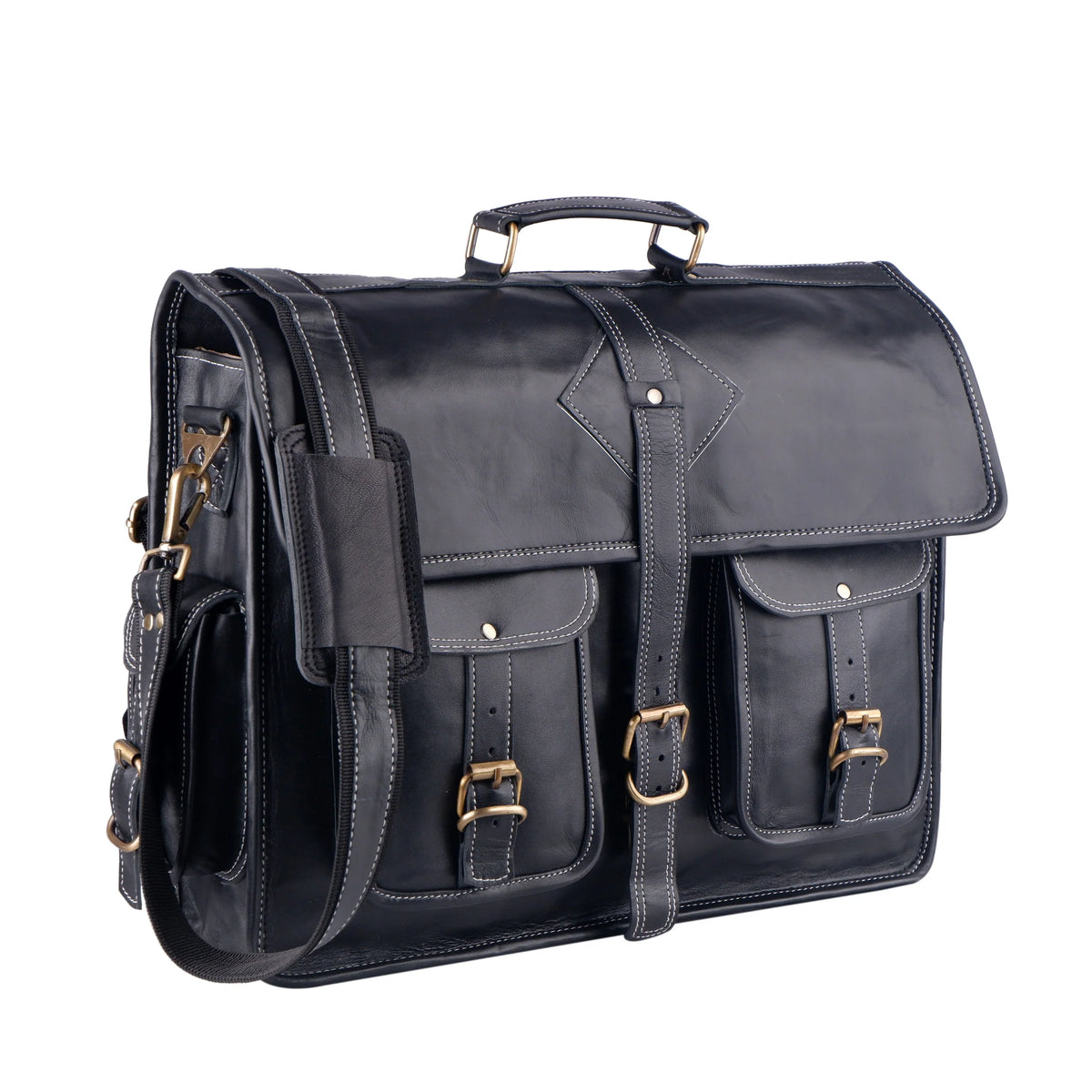 Retro Black Messenger Bag