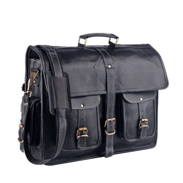 Retro Black Messenger Bag
