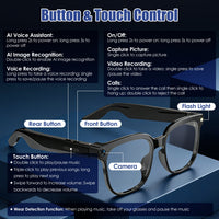 AI Smart Glasses with Camera & Audio