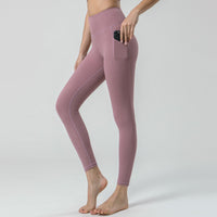 New Nude Yoga Women's High Waist Pocket Fitness Suit