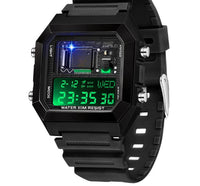 Fashion Square Waterproof Electronic Watch Multifunctional Student Sports Watch