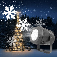 LED Christmas Snowflake Projector - 16 Patterns Indoor/Outdoor