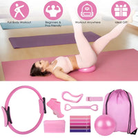 14-Piece Pilates & Yoga Training Kit – Ring, Ball, Bands & Stretch Strap