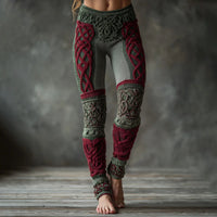 Retro 3D Digital Print Women's Casual Sports Pants