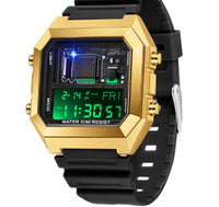 Fashion Square Waterproof Electronic Watch Multifunctional Student Sports Watch