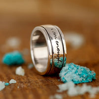 Rotating Letter Anxiety Ring for Stress Relief