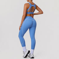 Tight-fitting Leggings And Shock-proof Sports Bra Fitness Running Set