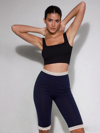 Women's Printed Lace Activewear Bootcut Pants