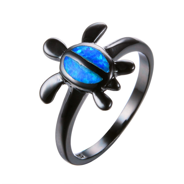 Vintage Inspired Oval Blue Zircon Ring