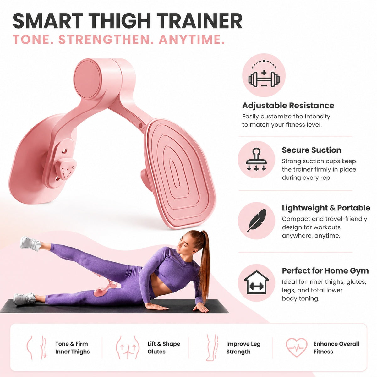 Portable Thigh Trainer for Lower Body Strength and Toning