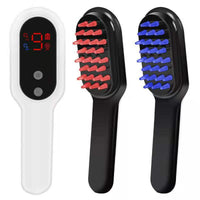 Electric Scalp Massager & Hair Growth Comb with Red & Blue Light Therapy