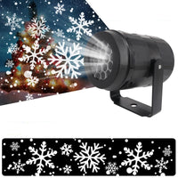 LED Christmas Snowflake Projector - 16 Patterns Indoor/Outdoor