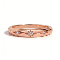 Colored Birthstone Ring With Gold Plated Star Radiance