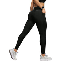 Womens Yoga Pants With High-waisted Belt Pockets