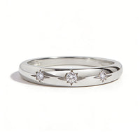 Colored Birthstone Ring With Gold Plated Star Radiance