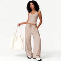 Womens Yoga Casual Top And Pants Set