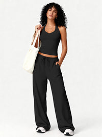 Womens Yoga Casual Top And Pants Set
