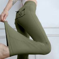 Women's Flared Fitness Leggings with Scrunch Butt Design