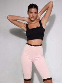 Women's Printed Lace Activewear Bootcut Pants