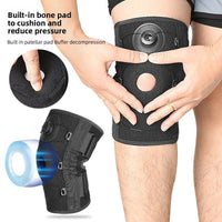 Spring Knob Knee Brace, Adjustable Compression Knee Support With Dual Spring Bars, Patella Stabilizer For Running Basketball Hiking Fitness Joint Protection
