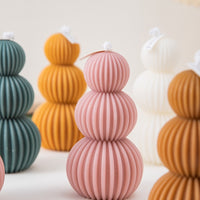 Creative Geometric Pillar Scented Candles For DIY Home And Holiday Decor
