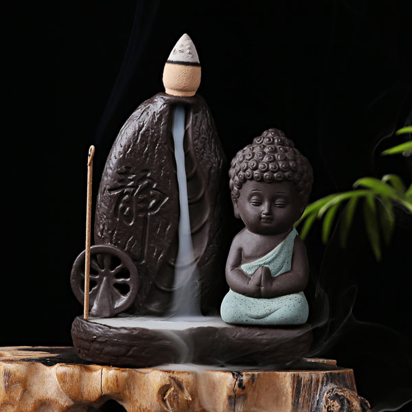Little Monk Aromatherapy Incense Burner - Zen Tea Pet Decor