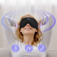 Wireless Sleep Mask with Built In Headphones and Call Support