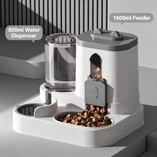 Gravity Pet Feeder and Water Dispenser for Cats Puppies and Small Pets
