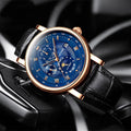 Men's Mechanical With Tourbillon High-End Moon Phase And Starry Sky Design Water-Resistant Watch