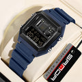 Fashion Square Waterproof Electronic Watch Multifunctional Student Sports Watch