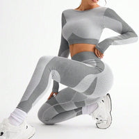 Butt-Lifting Yoga Pants And Back-Slimming Long-Sleeve Top Set