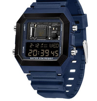 Fashion Square Waterproof Electronic Watch Multifunctional Student Sports Watch