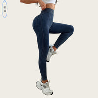 Womens Threaded High-waisted Butt-lifting Workout Leggings