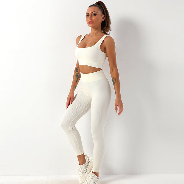 Seamless Yoga Set: Bra & High-Waist Leggings (2pcs)