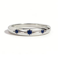 Colored Birthstone Ring With Gold Plated Star Radiance