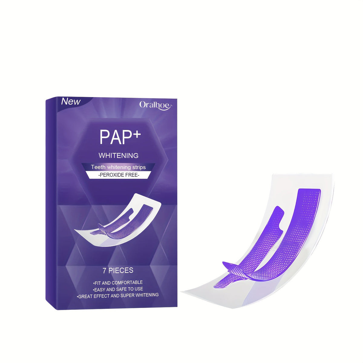 Purple Teeth Whitening Strips Dry