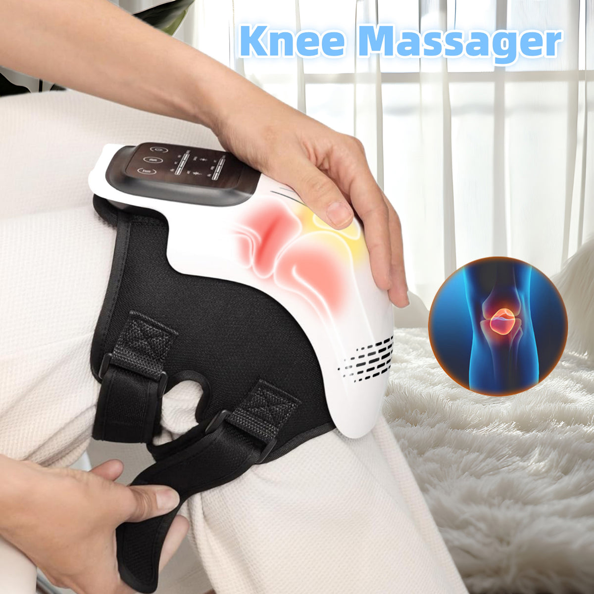 Electric Heated Knee Massager for Joint Comfort and Relaxation