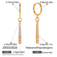 Titanium Steel Zircon Necklace Womens Jewelry Stainless Steel Earrings That Wont Fade